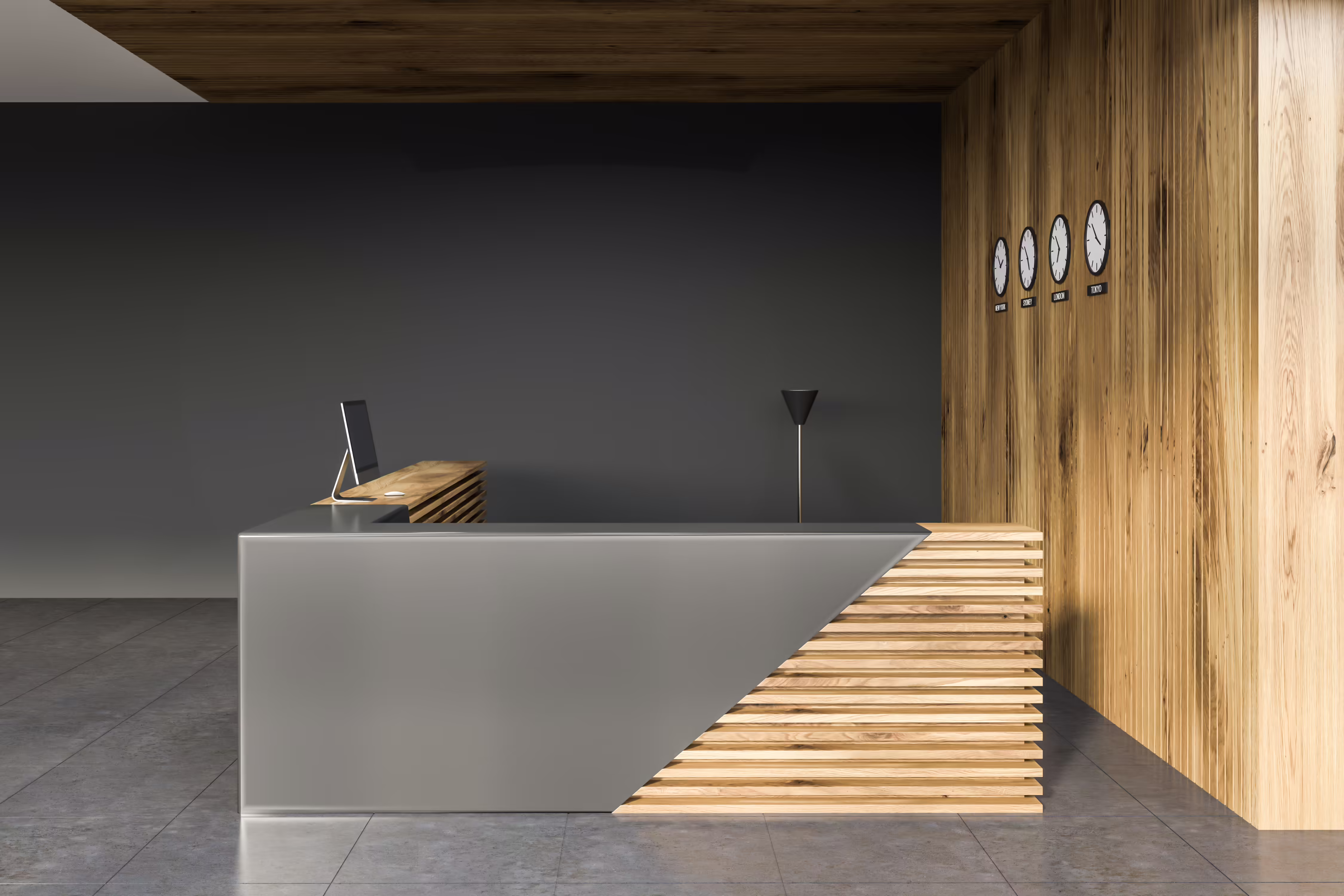Luisnvaya Office Furniture Receptions Table Pu Finish