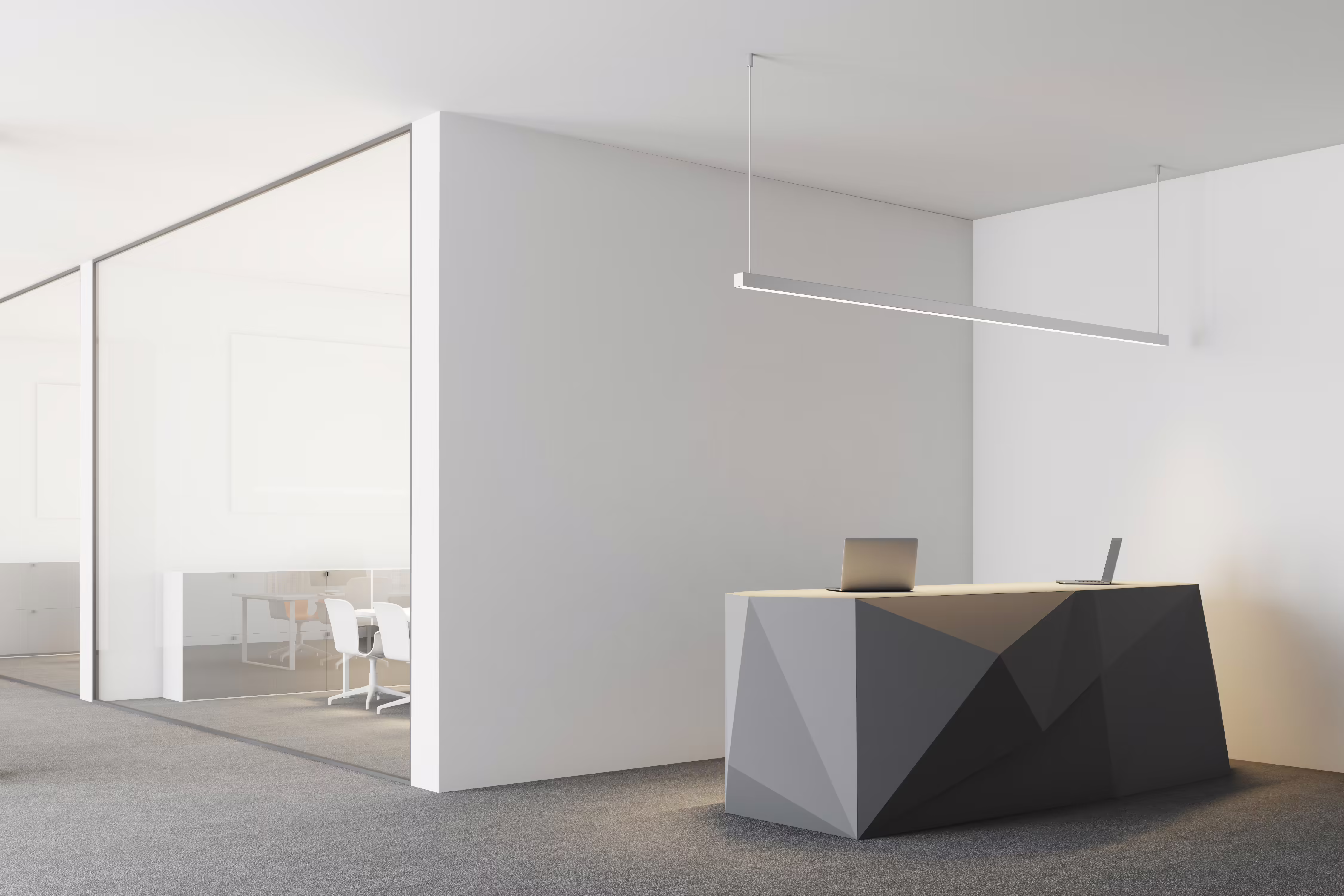 Luisnvaya Office Furniture Receptions Table Pu Finish
