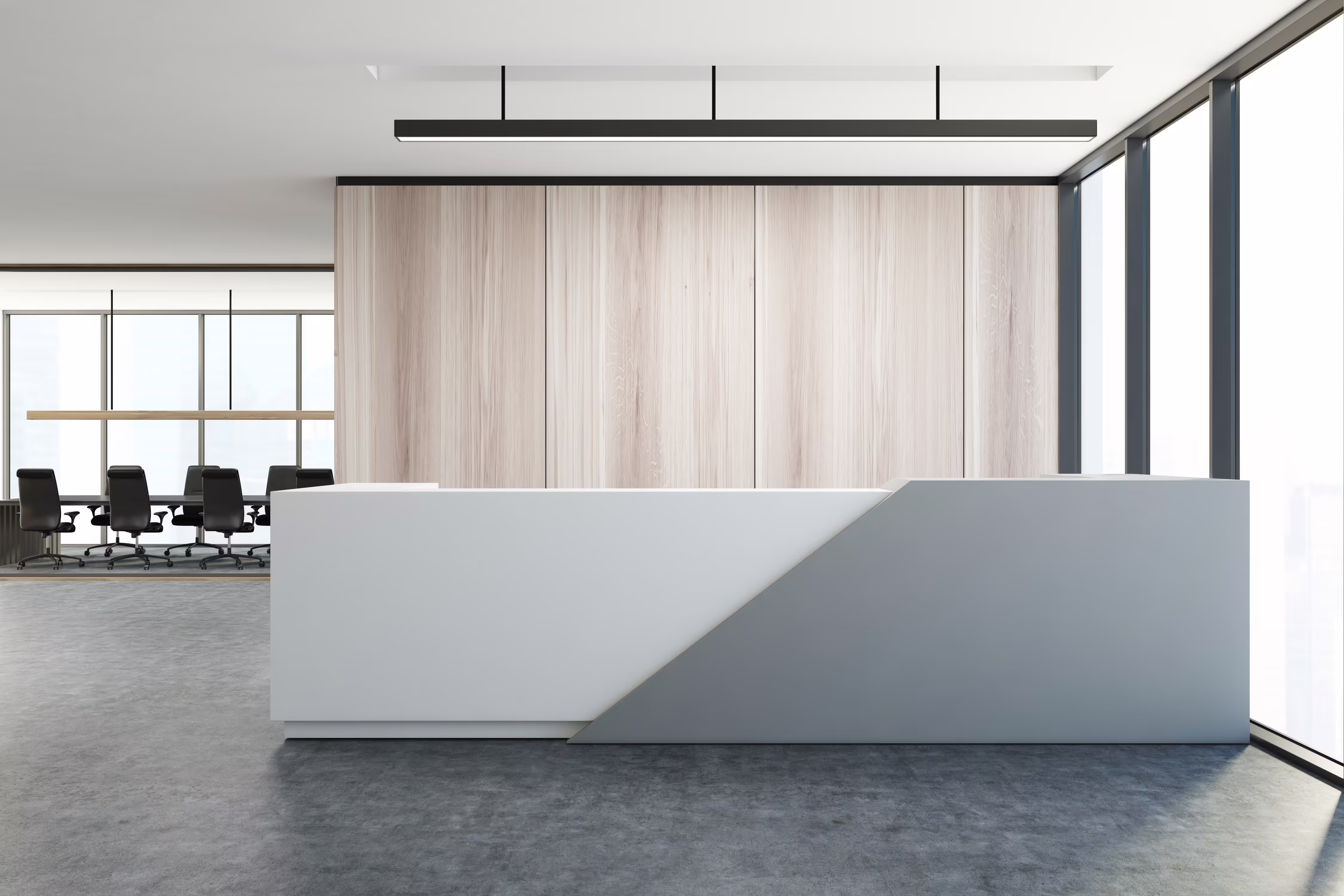 Luisnvaya Office Furniture Receptions Table Pu Finish