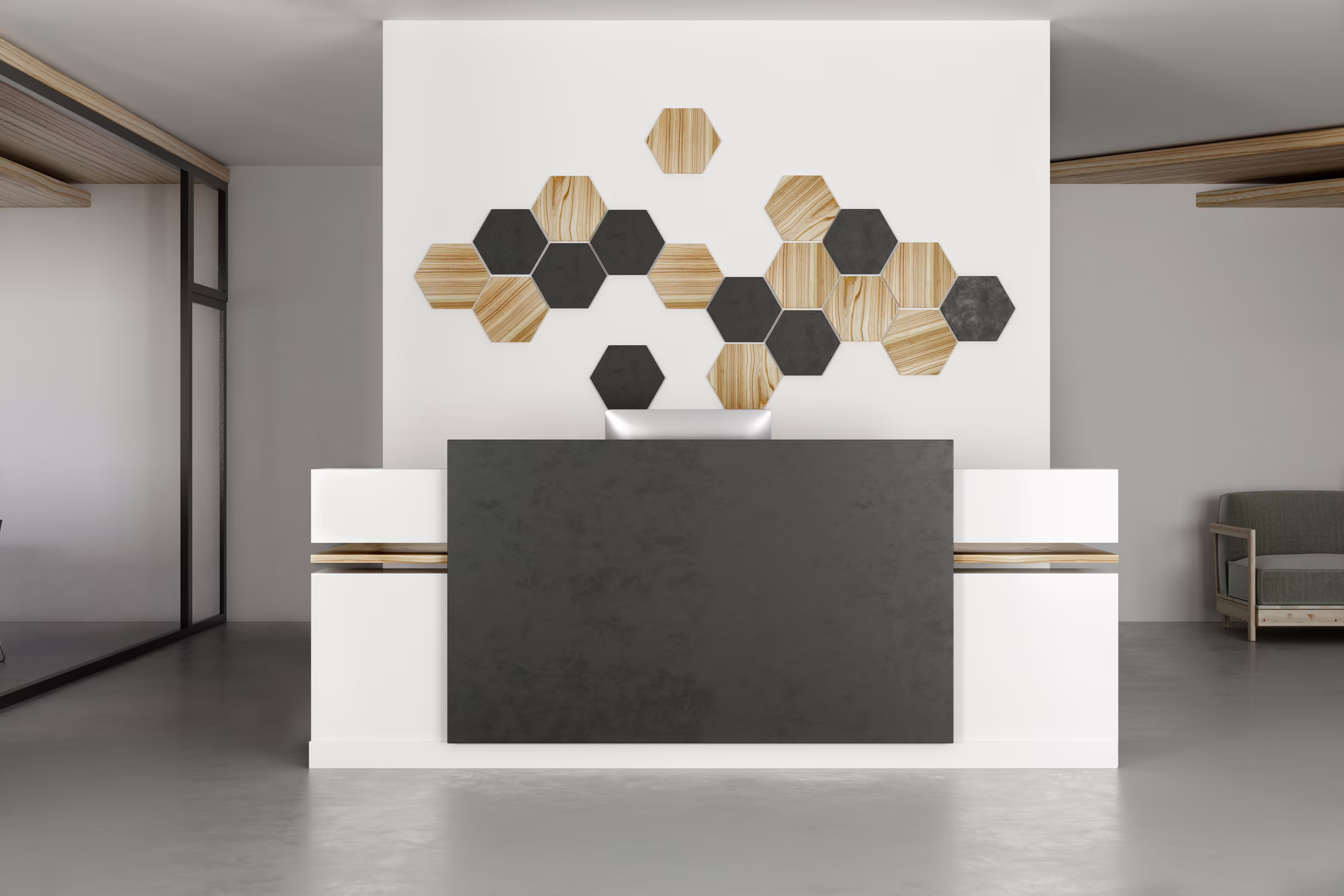 Luisnvaya Office Furniture Receptions Table Pu Finish