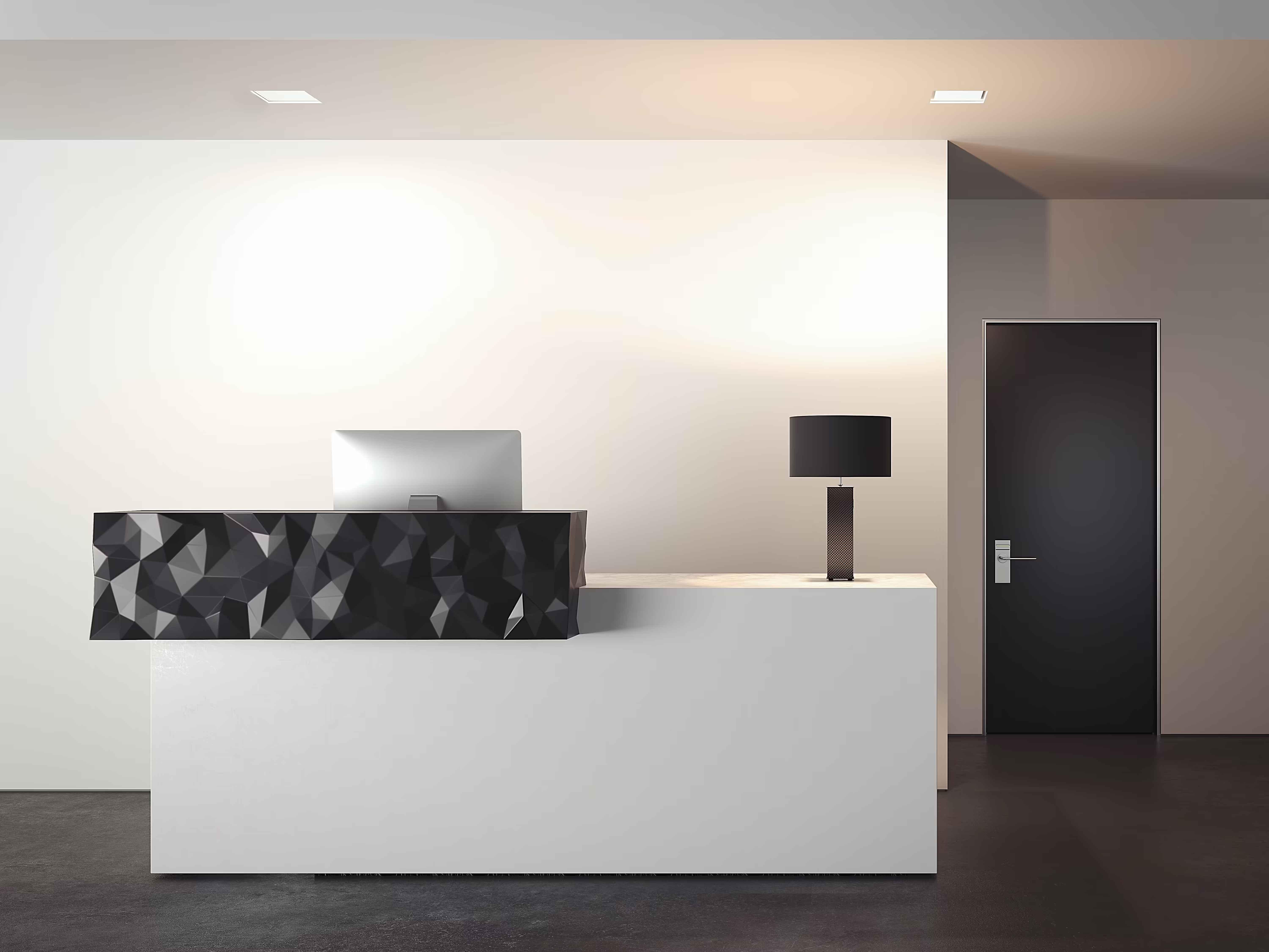 Luisnvaya Office Furniture Receptions Table Pu Finish
