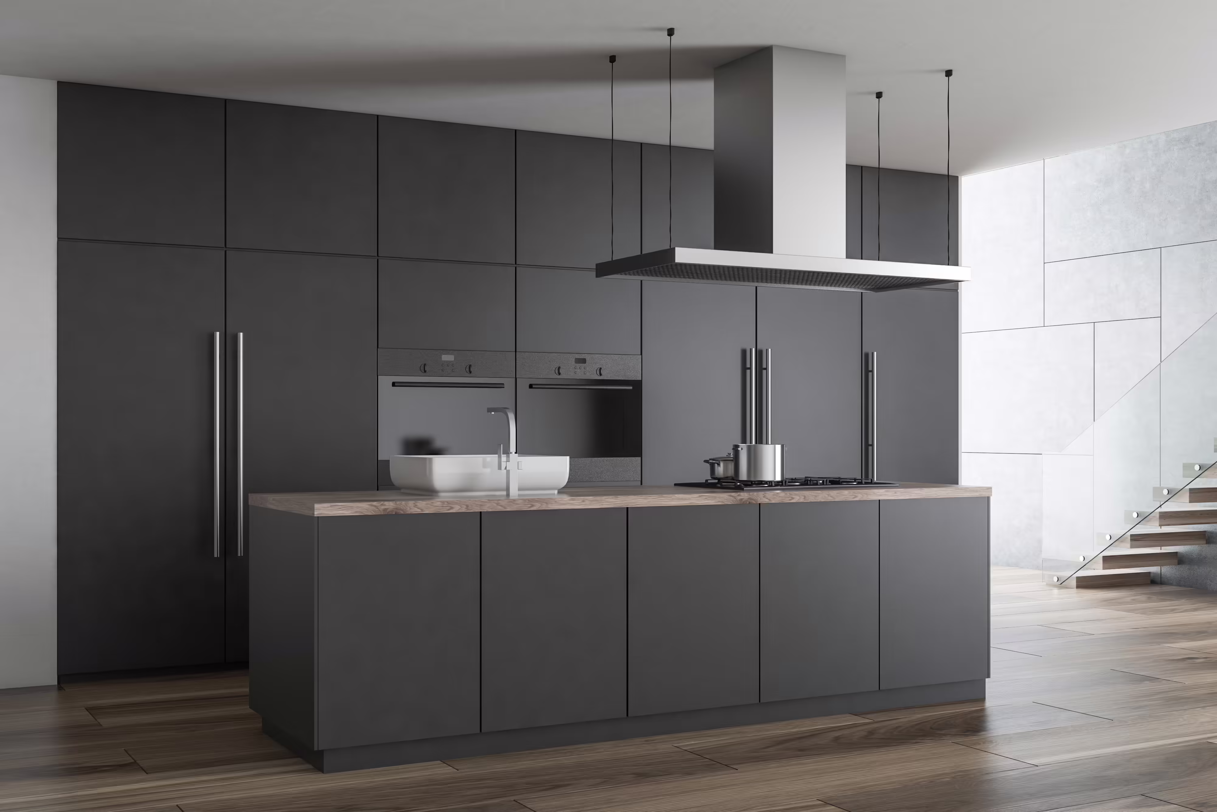 Luisnvaya island kitchen pu finish